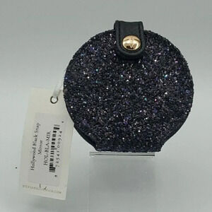 Stephanie Johnson Hollywood Black Snap Mirror Make Up Travel Mirror NWT